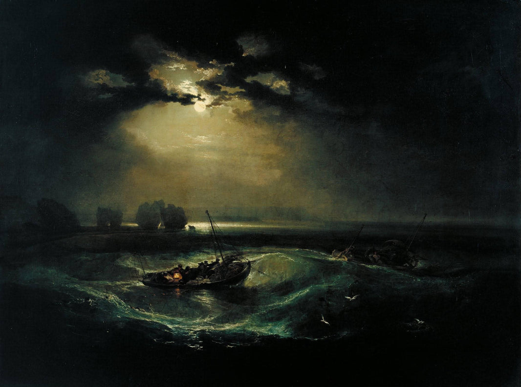 Fishermen at Sea by J.M.W. Turner — hand-painted landscape oil painting reproduction on canvas