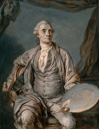 Joseph-Marie Vien with Palette by Joseph Duplessis — hand-painted portrait oil painting reproduction on canvas