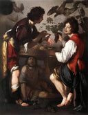 Joseph Telling his Dreams by Bernardo Strozzi — religion oil painting wall art, Baroque