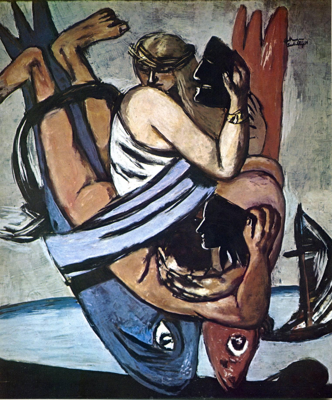 Journey on the Fish by Max Beckmann — hand-painted abstract oil painting reproduction on canvas