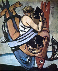 Journey on the Fish by Max Beckmann — hand-painted abstract oil painting reproduction on canvas