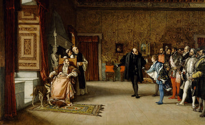 Juan de Austria's presentation to Emperor Carlos V in Yuste in study