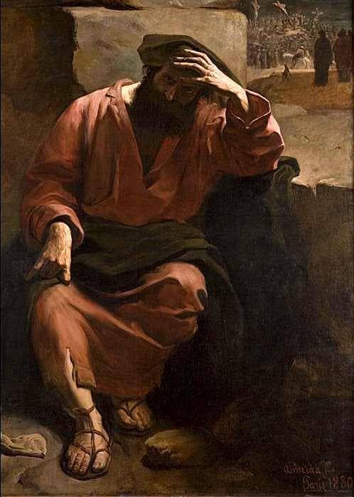 Judas' regret by Jose Ferraz de Almeida Junior — hand-painted portrait oil painting reproduction on canvas