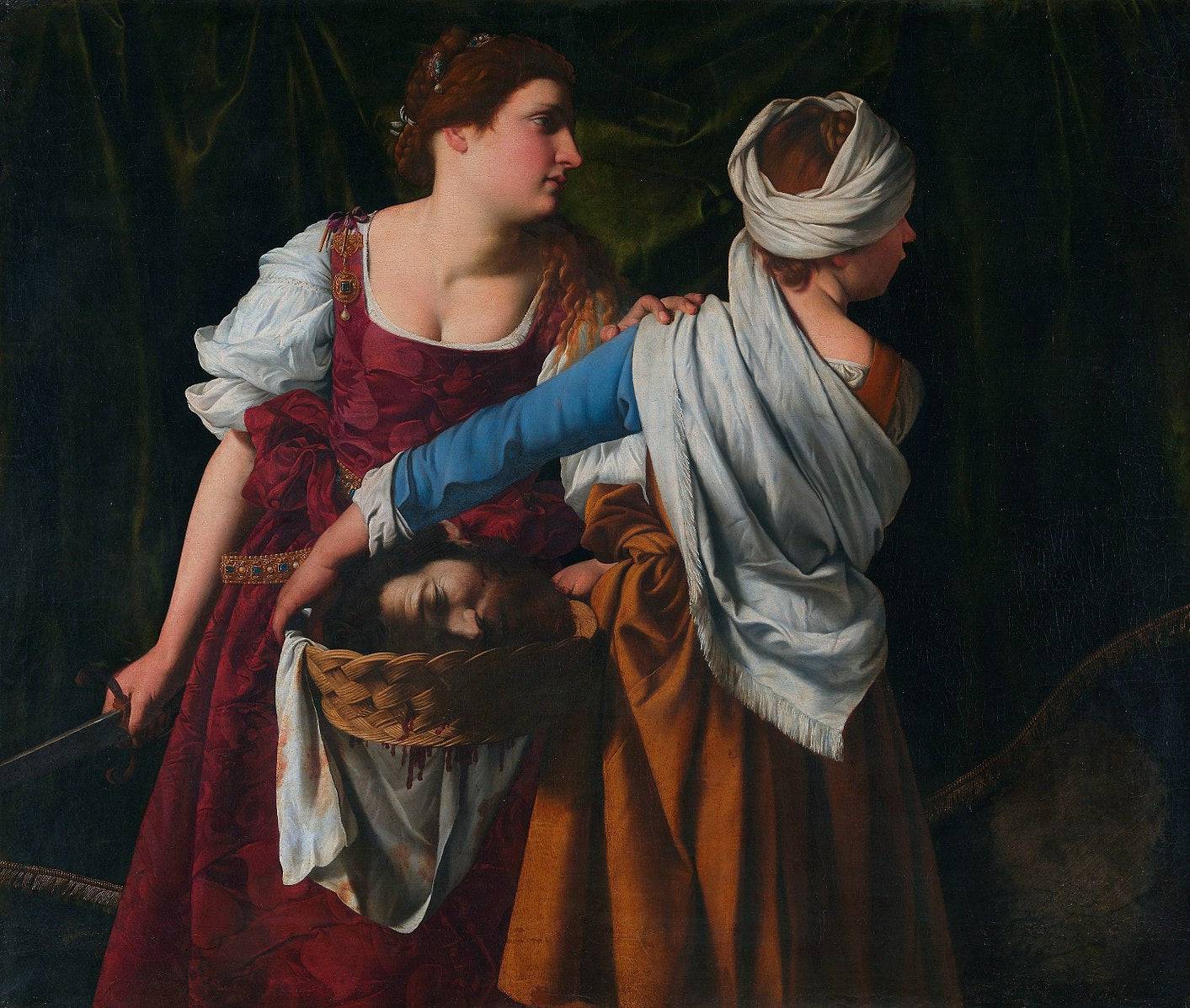 Judith and her maidservant with the head of Holofernes - Orazio Gentileschi