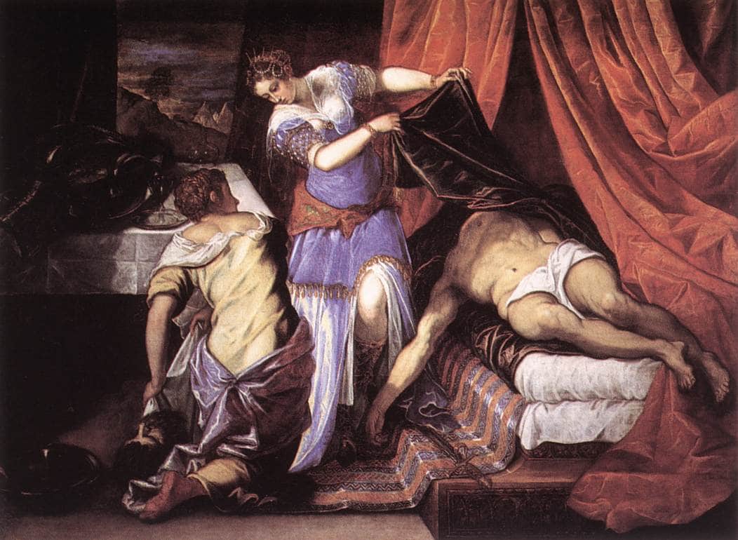Judith and Holofernes by Tintoretto — hand-painted cultural oil painting reproduction on canvas