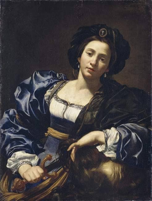 Judith with the Head of Holophernes by Simon Vouet — hand-painted portrait oil painting reproduction on canvas