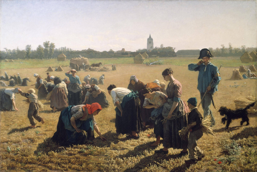 The Gleaners by Jules Breton — hand-painted landscape oil painting reproduction on canvas