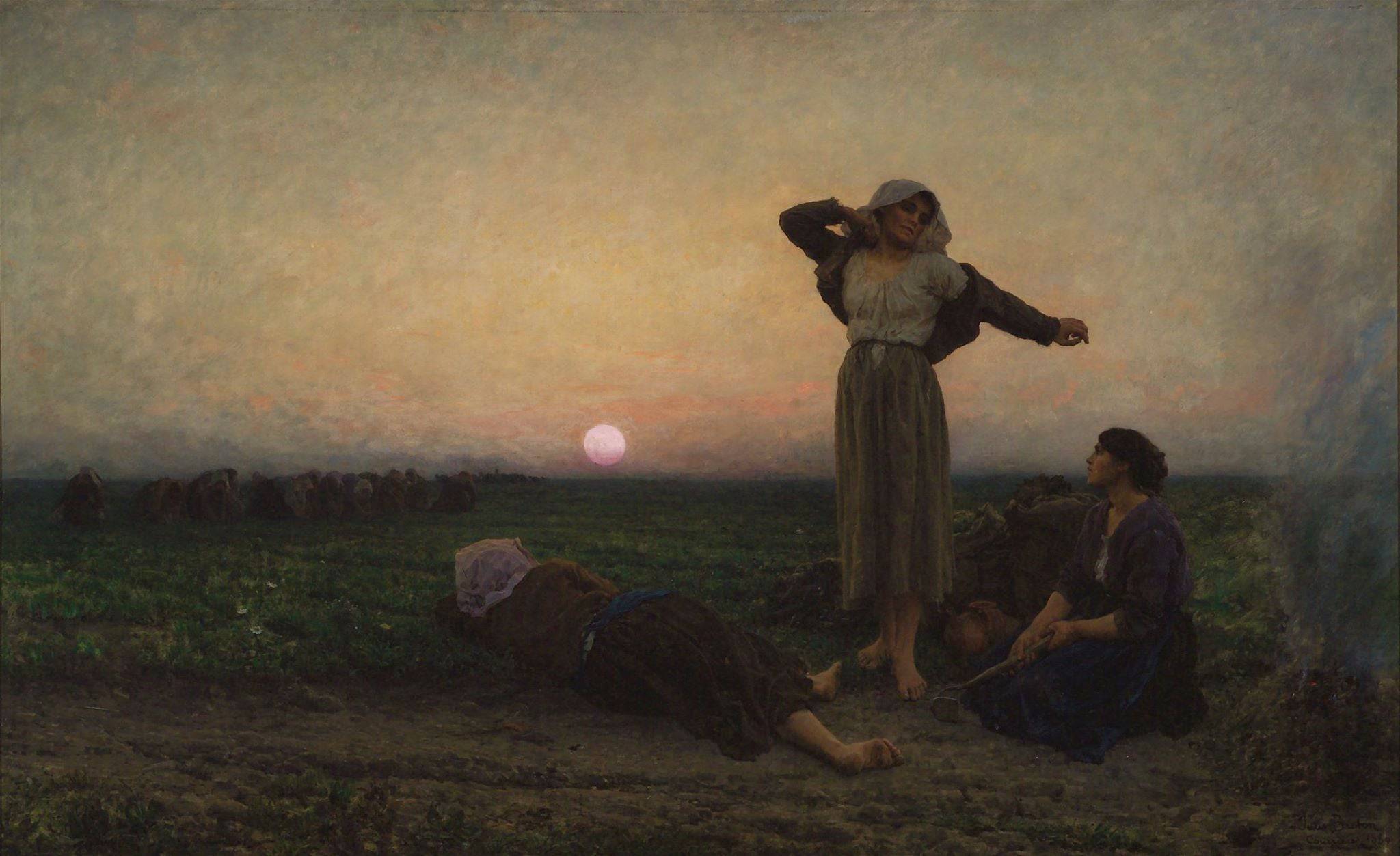 The evening - Jules Breton