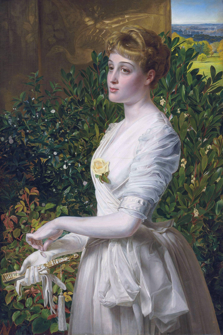 Julia Smith Caldwell by Frederick Sandys — hand-painted portrait oil painting reproduction on canvas