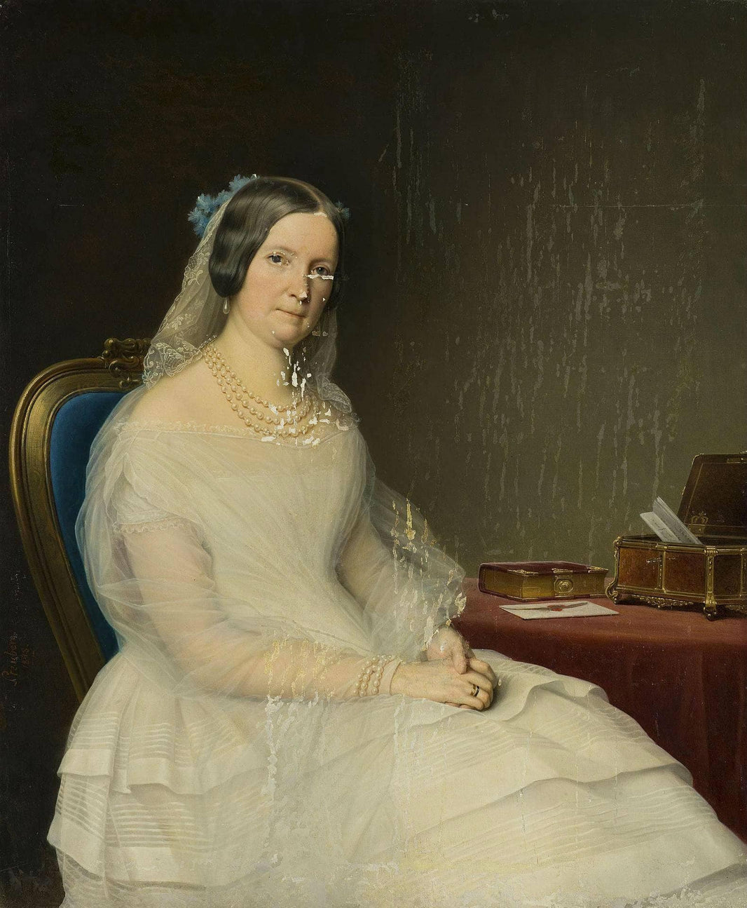Julia Stroganova by Charles de Steuben — hand-painted portrait oil painting reproduction on canvas