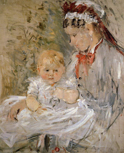 Julie Manet and her Nurse in kitchen