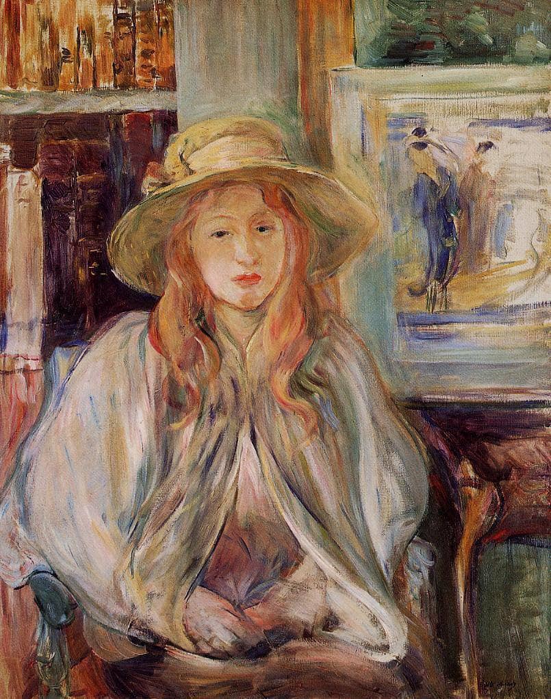Julie Manet with a straw hat