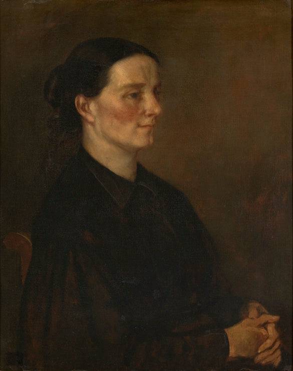Juliette Courbet by Gustave Courbet, hand-painted portrait oil painting reproduction on canvas