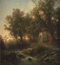 Lange, Julius, dated 1862 by Julius Lange — hand-painted landscape oil painting reproduction on canvas