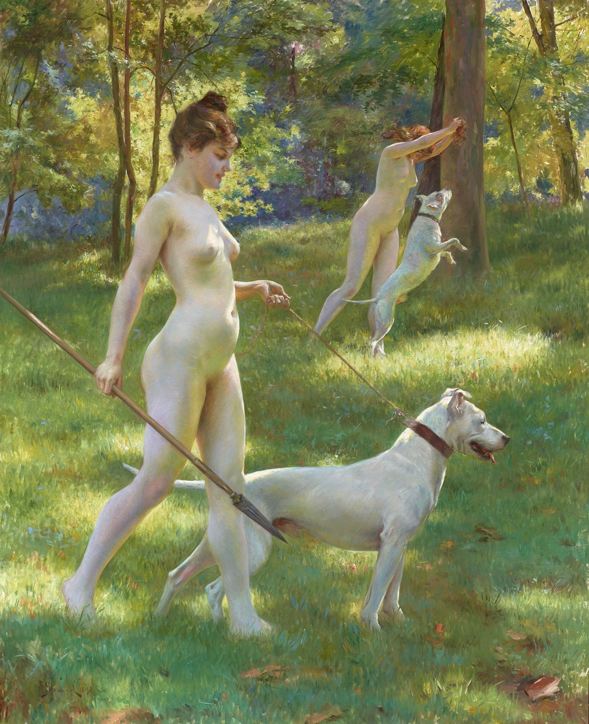 Nymphs Hunting - Julius LeBlanc Stewart