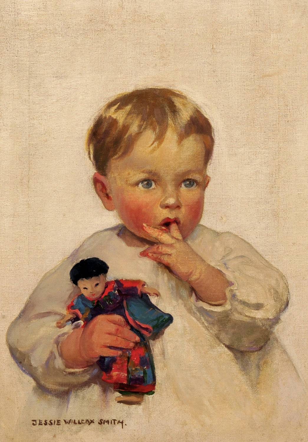 July 1912 Woman's Home Companion Magazine Cover by Jessie Willcox Smith, hand-painted portrait oil painting reproduction on canvas