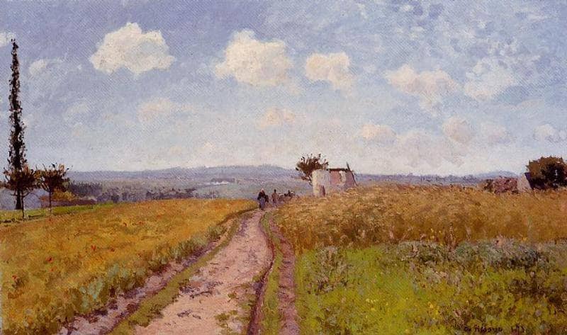 June Morning, View over the Hills over Pontoise by Camille Pissarro — hand-painted eco oil painting reproduction on canvas