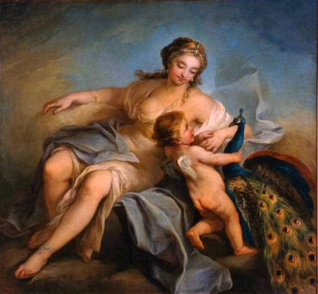Juno by Charles-Andre van Loo (Carle van Loo) — hand-painted cultural oil painting reproduction on canvas