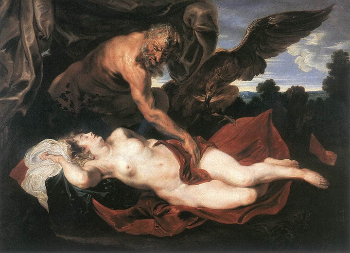 Jupiter and Antiope by Anthony van Dyck — hand-painted cultural oil painting reproduction on canvas