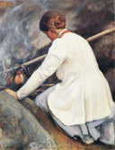 Kahvinkeittäjä by Pekka Halonen — hand-painted portrait oil painting reproduction on canvas