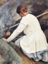 Kahvinkeittäjä by Pekka Halonen — hand-painted portrait oil painting reproduction on canvas