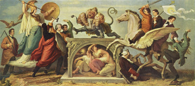 Kampf Gegen Die Chimäre Der Perückenzeit by Wilhelm von Kaulbach, oil painting reproduction