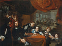Portrait of the Gem-Cutter Dionysius Miseroni and His Family by Karel Å kréta — group oil painting wall art, Baroque