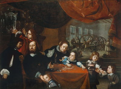 Portrait of the Gem-Cutter Dionysius Miseroni and His Family by Karel Å kréta — oil painting reproduction