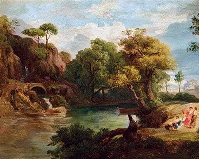 Women after Bat by Károly Markó the Elder — oil painting reproduction