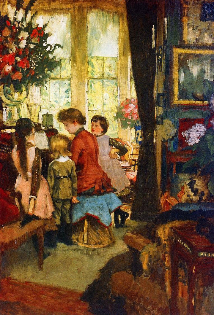 Kathleen Newton at the Piano by James Tissot — hand-painted portrait oil painting reproduction on canvas