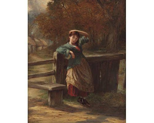 Keeping An Appointment by Augustus Edwin Mulready — hand-painted portrait oil painting reproduction on canvas