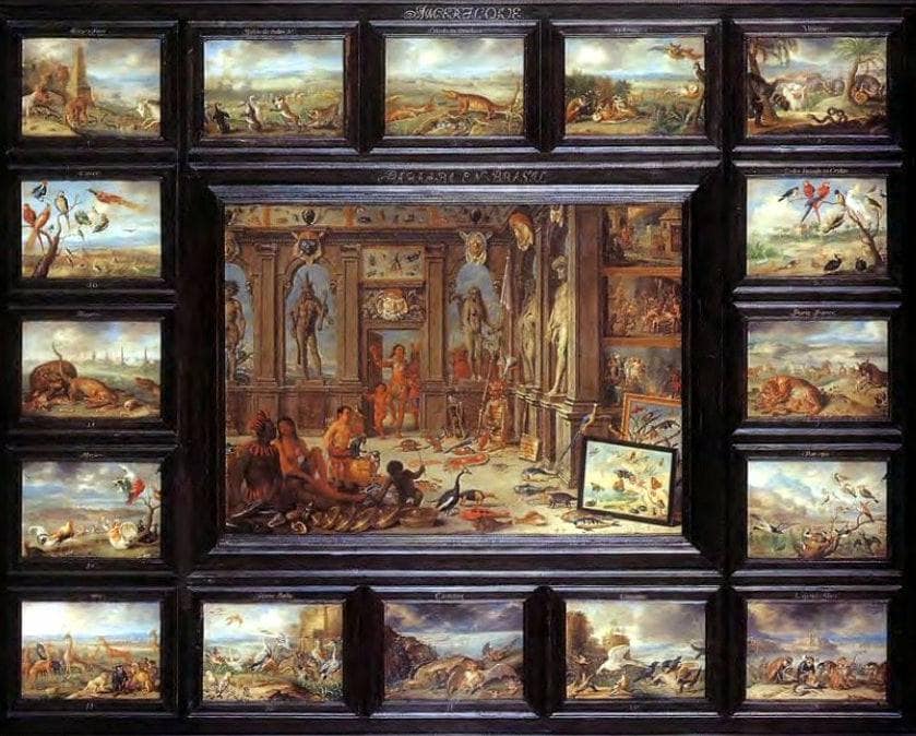 America by Jan van Kessel the Elder — hand-painted architectural oil painting reproduction on canvas