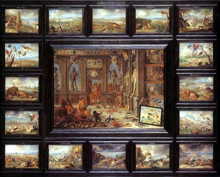 America by Jan van Kessel the Elder — hand-painted architectural oil painting reproduction on canvas