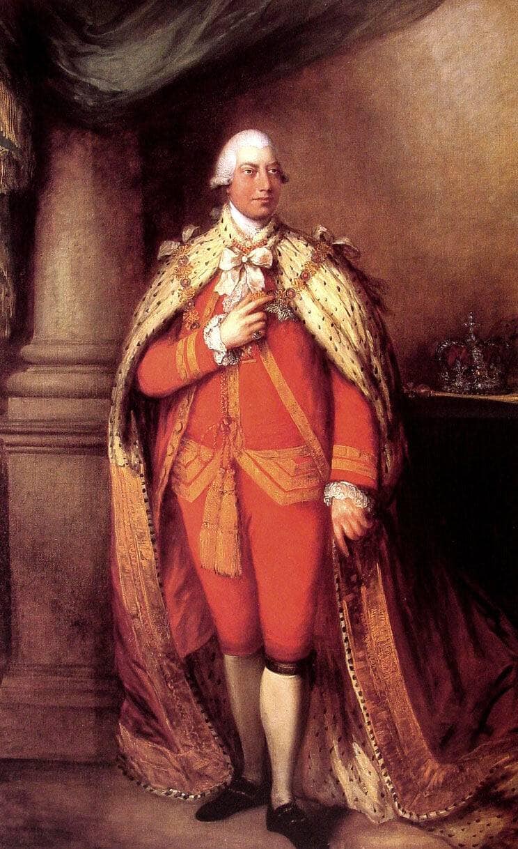 King George III by Thomas Gainsborough — hand-painted portrait oil painting reproduction on canvas