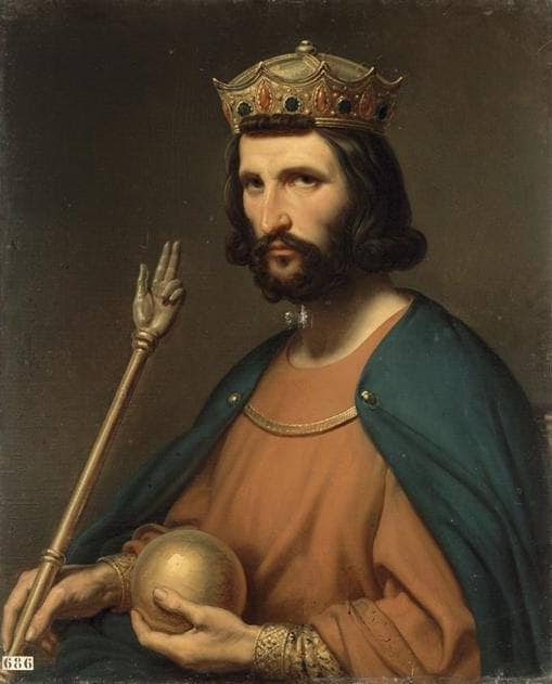 King Hugh of France by Charles de Steuben — hand-painted cultural oil painting reproduction on canvas