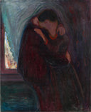 Kiss by Edvard Munch — hand-painted portrait oil painting reproduction on canvas