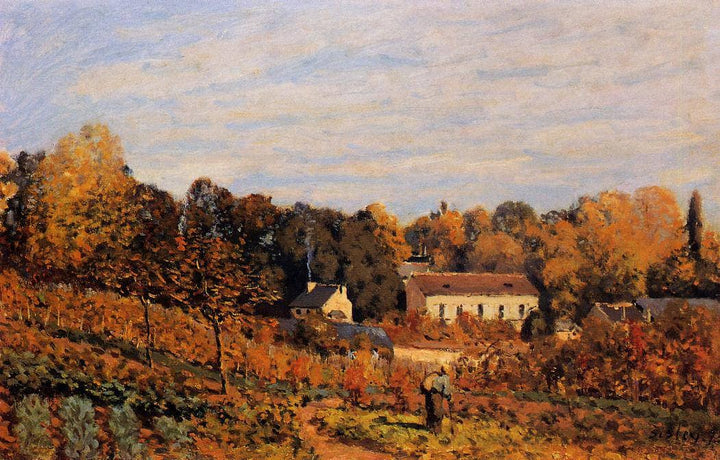 Kitchen Garden at Louveciennes by Alfred Sisley — hand-painted botanical oil painting reproduction on canvas
