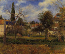 Kitchen Gardens, Pontoise by Camille Pissarro — vintage oil painting wall art, Impressionism
