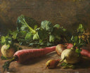 Kitchen Vegetables by Thomas Stuart Smith — hand-painted botanical oil painting reproduction on canvas