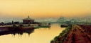 Knostrop Cut, Leeds, Sunday Night by John Atkinson Grimshaw, seascapes oil painting wall art, Romanticism