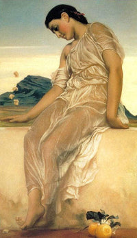 Knucklebones by Frederic Leighton — hand-painted portrait oil painting reproduction on canvas
