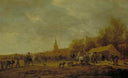 KoÅský Trh by Salomon van Ruysdael — hand-painted landscape oil painting reproduction on canvas