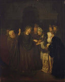 The Tribute Money by Salomon Koninck — hand-painted portrait oil painting reproduction on canvas