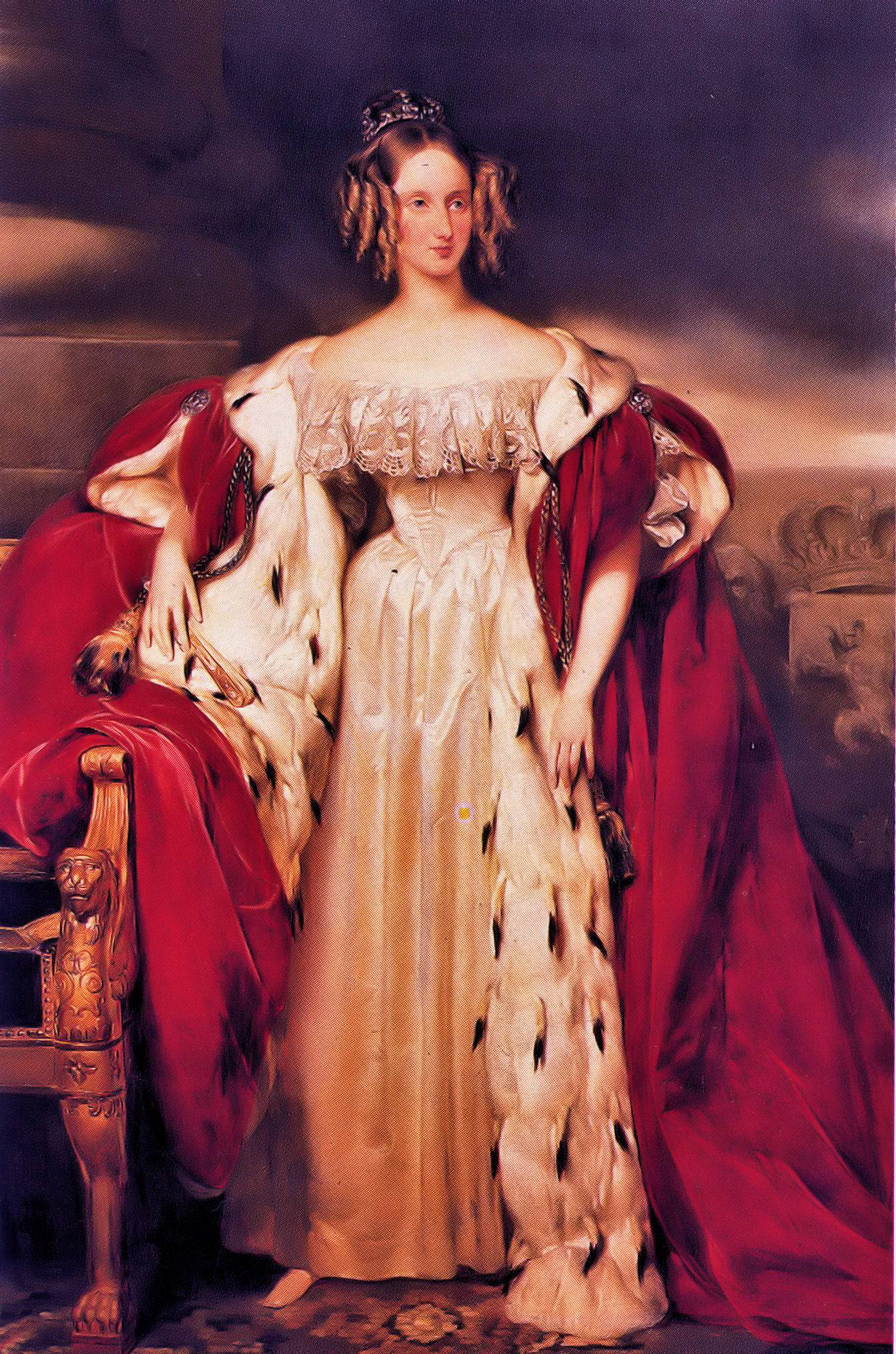 Portrait of Louise of Orléans - Gustaf Wappers