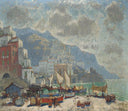 Amalfi in the Morning by Konstantin Gorbatov — urban oil painting wall art, Post Impressionism