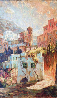 Italian City View by Konstantin Gorbatov — hand-painted landscape oil painting reproduction on canvas