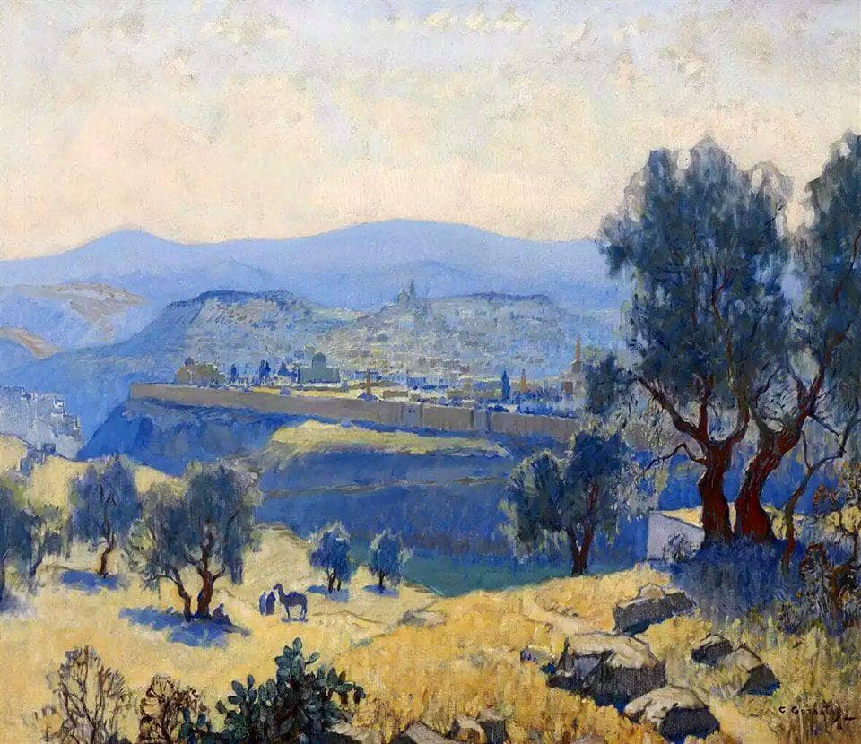 Jerusalem by Konstantin Gorbatov — hand-painted architectural oil painting reproduction on canvas