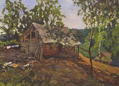 Landscape with a House in modern living room