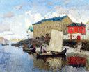 Novgorod by Konstantin Gorbatov — urban oil painting wall art, Post Impressionism