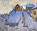 Province by Konstantin Gorbatov — winter oil painting wall art, Post Impressionism